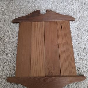 Unbranded Brown Wooden Wall Plaque - Natural Wood Finish (16" X 12").